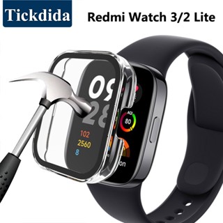 กระจกนิรภัย + เคส สําหรับ Redmi Watch 3 Lite 2 กรอบป้องกันหน้าจอ กันชน สําหรับ Xiaomi Redmi Watch 3/2 เคส