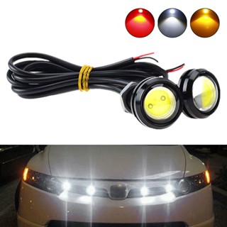 หลอดไฟตัดหมอก DRL Eagle Eye LED COB 12V 18 มม. อุปกรณ์เสริม สําหรับรถจักรยานยนต์ 2 ชิ้น