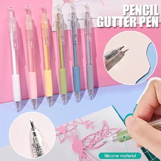 New 6pcs Cartoon Pattern Student Utility Cutter Pen Paper Craft Cutting Tool