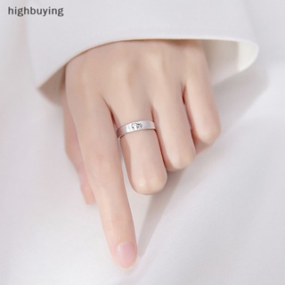 [highbuying] ใหม่ แหวนแฟชั่น รูปแมว สีเงิน ปรับได้ เครื่องประดับ สําหรับผู้หญิง และผู้ชาย 1 คู่