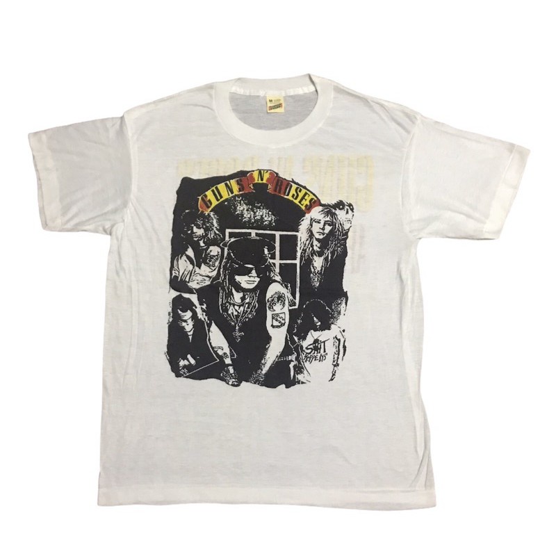 ยินดีต้อนรับ 3 เสื้อวงวินเทจ GUNS N’ ROSES ผ้านอกออกมุ้งๆ 50/50