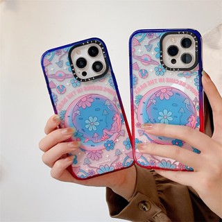 Casetifg เคสโทรศัพท์มือถือ ซิลิโคน TPU แข็ง กันกระแทก ลายดาว ไล่โทนสี พร้อมกล่อง สําหรับ iPhone 11 12 13 14 Pro Max