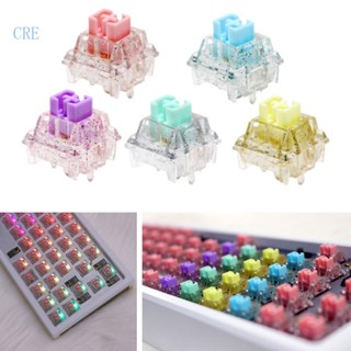 Cre POM สวิตช์คีย์บอร์ด 5 Pin RGB ชุบทอง 30G 45G 62G 67G