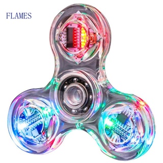 Fl ของเล่น Fidget Hand Spinner มีไฟ LED ช่วยบรรเทาความเครียด สําหรับผู้ชาย ผู้หญิง