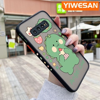 สําหรับ Samsung galaxy S10 4G S10 Plus S10 Lite เคสการ์ตูนไดโนเสาร์น้อยน่ารัก ดีไซน์ใหม่ ฝ้าบาง เคสโทรศัพท์แข็ง ขอบซิลิโคน กันกระแทก เคสป้องกัน