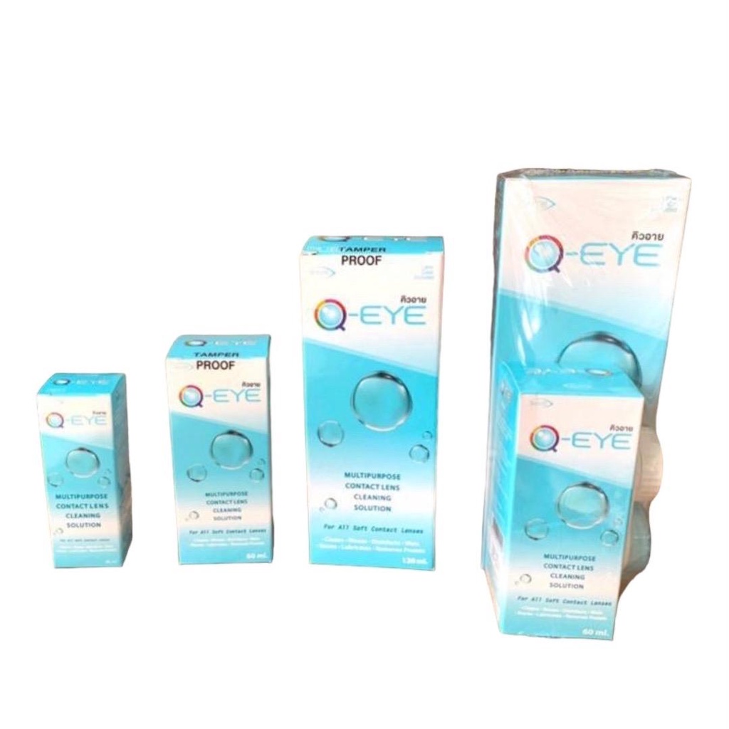 Q EYE น้ำยาล้าง-แช่คอนแทคเลนส์