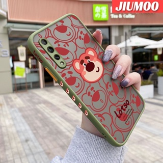 เคสซิลิโคนนิ่ม แบบใส ขอบสี่เหลี่ยม กันกระแทก ลายหมีสตรอเบอร์รี่ สําหรับ Huawei Y9s