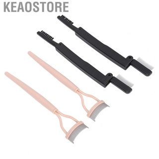 Keaostore Folding Eyebrow Comb Glide Evenly Eyelash Grooming Brush Rounded  4pcs