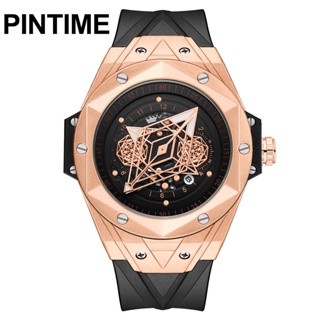 Pintime Watch 9947 นาฬิกาข้อมือควอทซ์แฟชั่น หน้าปัดเรืองแสง กันน้ํา สําหรับผู้ชาย