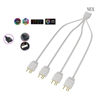 Nex สายเคเบิลแยก ARGB 5V 3Pin ตัวผู้ 3Pin ทนทาน ใช้งานได้นาน