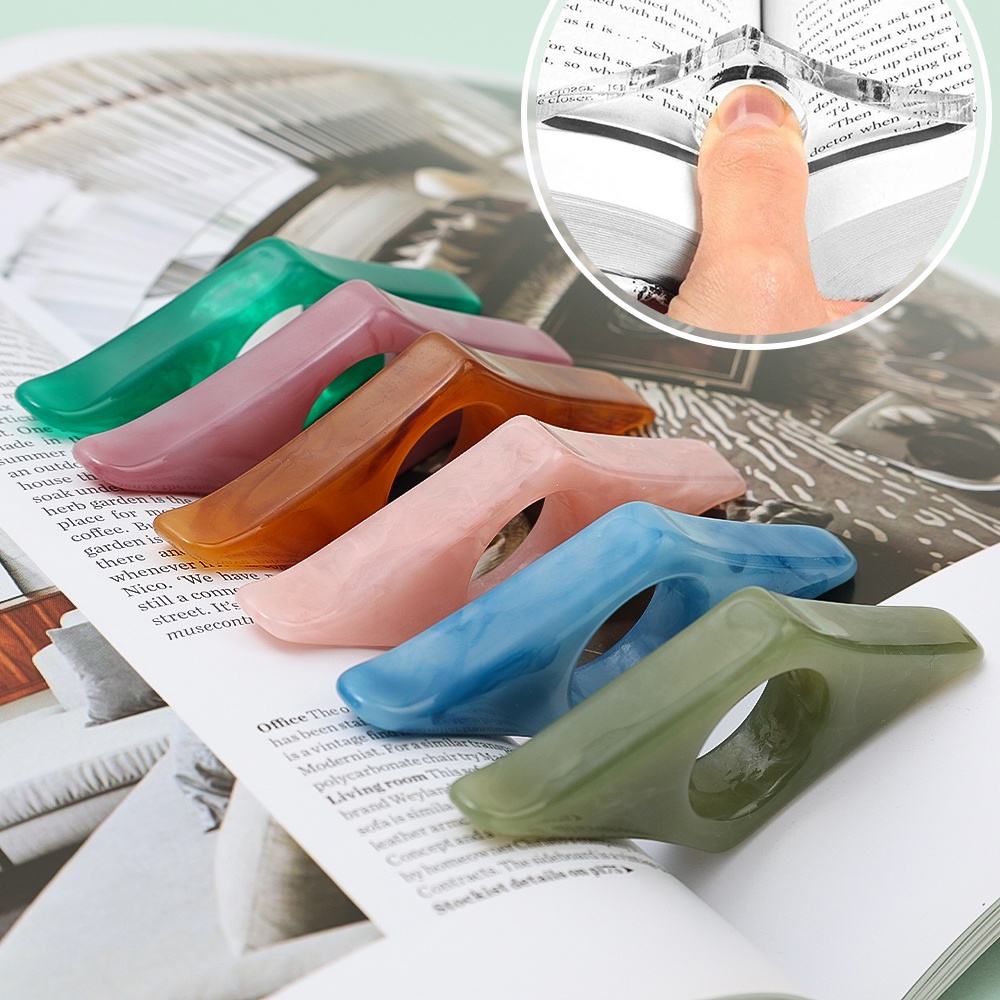 ที่คั่นหนังสือนิ้วหัวแม่มือ สะดวก / ที่วางหนังสือเรซิน สร้างสรรค์ / ที่คั่นหนังสือแหวนนิ้ว น้ําหนักเบา / ที่เปิดหนังสือ สําหรับคนรักการอ่าน / เครื่องเขียนนักเรียน /