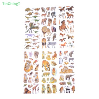 [TinChingT] แผ่นสติกเกอร์ ลายสัตว์ป่า สําหรับตกแต่งสมุดภาพ 6 แผ่น