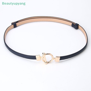 [Beautyupyang] เข็มขัดหนัง PU หัวเข็มขัดโลหะ โลหะผสม แฟชั่นสําหรับผู้หญิง