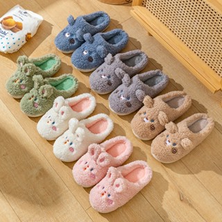 พร้อมส่ง รองเท้ากำมะหยี่ รองเท้าใส่ในบ้าน ผ้าฝ้าย กันลื่น ขนแกะปะการัง Slipper SF3601