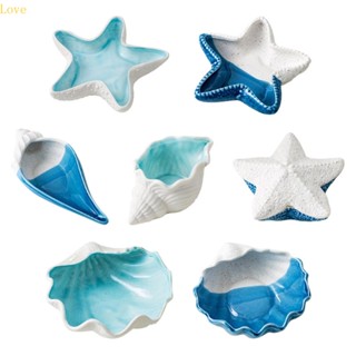 Love Sea Shells กล่องเก็บของเซรามิค สไตล์นอร์ดิก สําหรับตกแต่งบ้าน ห้องนั่งเล่น คริสต์มาส