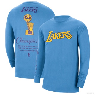 เสื้อยืดแขนยาว พิมพ์ลาย HQ1 22 NBA Los Angeles Lakers พลัสไซซ์ สําหรับผู้ชาย และผู้หญิง เหมาะกับการเล่นกีฬาบาสเก็ตบอล 2021 QH1