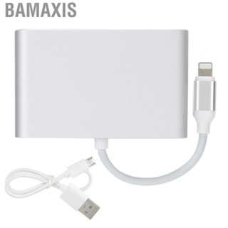 Bamaxis Aluminium Alloy for IOS System Interface to HDMI+VGA+3.5MM Adapter Equipment Silver