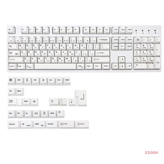 Zzz ปุ่มกดคีย์บอร์ด ภาษาอังกฤษ 133 คีย์ PBT สีขาว สําหรับคีย์บอร์ด Mechanical