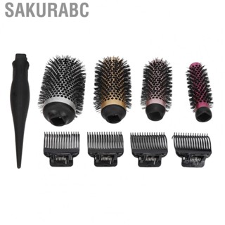 Sakurabc Curly Hair Brush Set  Styling Straighten Nylon Heat Conduction Beard for Salon