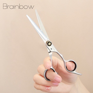 Brainbow 6 กรรไกรตัดผม ฟันแบน ใบมีดตัด บาง เครื่องมือจัดแต่งทรงผม กรรไกรตัดผม ร้านทําผม