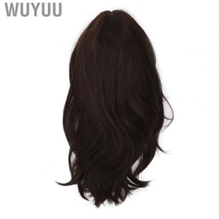 Wuyuu Women Wig Black Fashionable Long Curly Heat Resistant