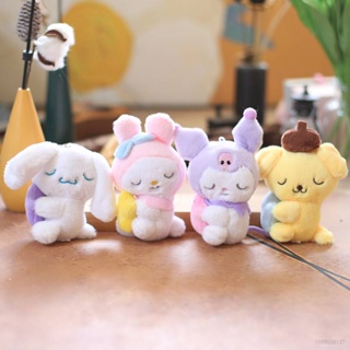 Ns3 พวงกุญแจ จี้ตุ๊กตา Sanrio Sleeping Kuromi Melody Cinnamoroll Purin เหมาะกับของขวัญ สําหรับเด็กผู้หญิง