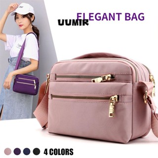 UUMIR  กระเป๋าสะพายไหล่ กระเป๋าถือ มีซิป หลายช่อง ความจุสูง
