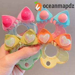 OCEANMAPDZ กิ๊บติดผมหน้าม้า ขนาดเล็ก ลายการ์ตูนหัวใจน่ารัก สไตล์เกาหลี สําหรับเด็ก