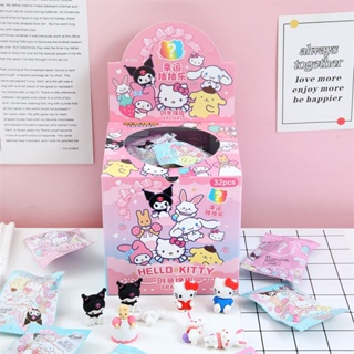 Sanrio ยางลบ ลายการ์ตูน Hello Kitty Kuromi My Melody ถอดออกได้ เครื่องเขียน สําหรับเด็กนักเรียน