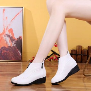 พร้อมส่ง รองเท้าบูทหนัง ลําลอง ใส่สบาย สําหรับผู้หญิง ไซซ์ 34-42