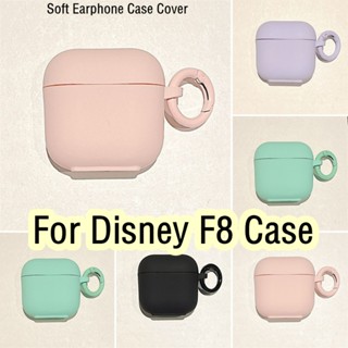 พร้อมส่ง!  เคสหูฟัง แบบนิ่ม ลายดิสนีย์ สีพื้น สําหรับ F8 F8