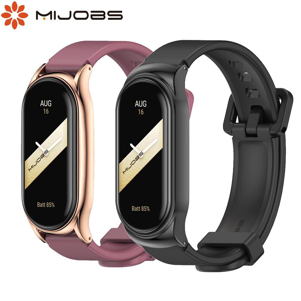 MIJOBS สําหรับ Xiaomi Mi Band 9 8 สร้อยข้อมือสมาร์ทสําหรับ Mi Band 8 สายรัดข้อมือ Miband 8 Smartwatc