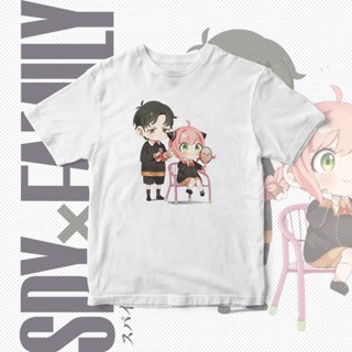 พิมพ์ลาย Spy X Family Anya Damian Desmond น่ารัก! สไตล์เสื้อยืดแฟชั่นผู้หญิงเสื้อคู่