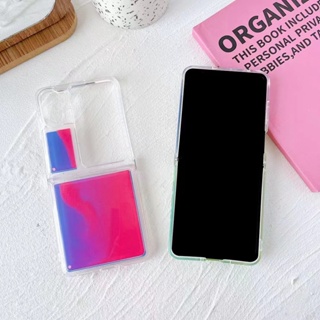 เคสโทรศัพท์มือถือแบบใส มีทรายไหล พับได้ กันกระแทก เรืองแสง หรูหรา สําหรับ OPPO Find N2 Flip 5G CPH243 n2flip findn2flip