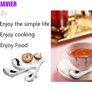 JAVIER ช้อนซุป ครีม ชา กาแฟ ของหวาน แบบหนา สไตล์สร้างสรรค์ สําหรับเด็ก