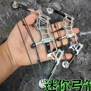 2 ขนาดที่มีประสิทธิภาพ Compound Bow ชุดยิงธนูมินิโบว์ในร่มสันทนาการ Decompression Pulley Bow สแตนเลสมินิโบว์