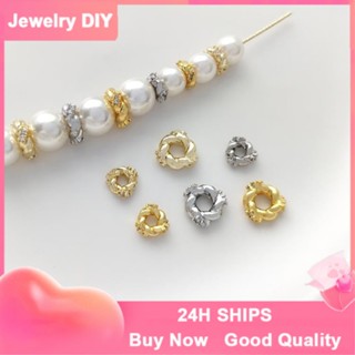 【❤️เครื่องประดับ DIY❤️】ลูกปัดทองคําขาว 18K 14k ประดับเพทาย แฮนด์เมด diy อุปกรณ์เสริม สําหรับทําเครื่องประดับ[จี้ชาร์ม/จี้/จี้สร้อยคอ/จี้ ทองคํา/จี้ทองคําแท้/เครื่องประดับสร้อย/เครื่องประดับสร้อยคอ/pendant]