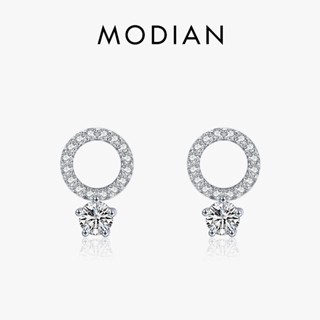 Modian ต่างหูสตั๊ด เงินสเตอร์ลิง 925 ทรงกลม ใช้แล้วไม่แพ้ เครื่องประดับ สําหรับผู้หญิง งานแต่งงาน หมั้น