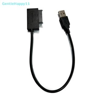 Gentlehappy อะแดปเตอร์แปลงสายเคเบิ้ล USB 2.0 Mini Sata II 7 + 6 13Pin สําหรับแล็ปท็อป CD DVD