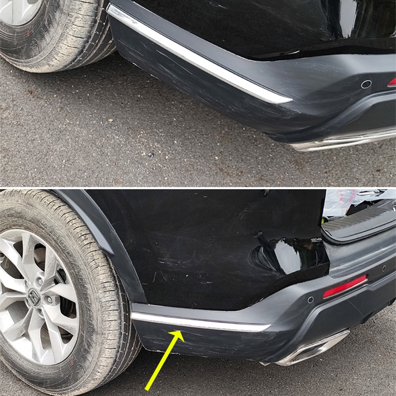 แถบติดกันชนหน้า หลัง คาร์บอน ABS สีดํา สําหรับ Honda CRV CR-V 2023+ - รูปที่ 4