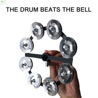 Hi Hat Tambourine Bells ชุดกลองเคาะอะไหล่สําหรับการแสดงดนตรี แบบพกพา