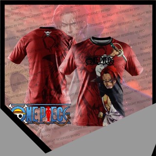 เสื้อยืด FPO [สินค้าพร้อมส่ง] FAZZ - OP07 SHANK ONE PIECE เสื้ออนิเมะ