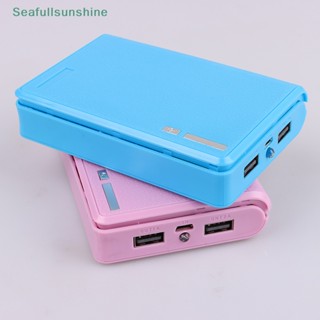 Seaf&gt; กล่องเคสชาร์จ USB คู่ 5V 4*18650 สําหรับโทรศัพท์มือถือ DIY