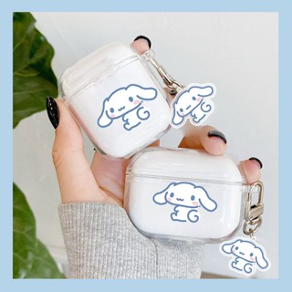 เคสหูฟังไร้สาย แบบใส ลายการ์ตูน Cinnamoroll สําหรับ Airpods 1 2 3 pro