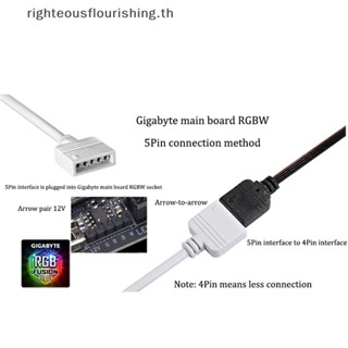 Righteousflourishs.th ใหม่ สายเคเบิลเมนบอร์ดคอมพิวเตอร์ RGB 12V 4-pin 5V ARGB 3-pin