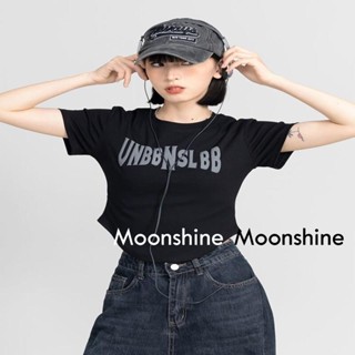 Moon  เสื้อครอป เสื้อแฟชั่นผู้หญิง y2k สีพื้น สําหรับผู้หญิง ใส่ไปคลับ ปาร์ตี้ 2023 NEW 23071019 Comfortable fashion High quality สวย A29J12K 36Z230909