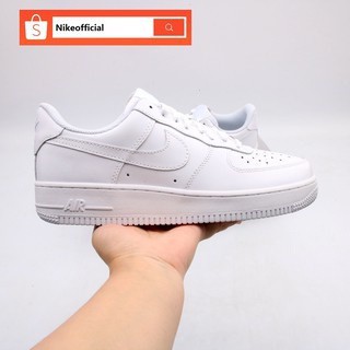 Nike Air Force ของแท้ 100% 1 รองเท้าผ้าใบลําลอง สีขาว สําหรับผู้หญิง และผู้ชาย