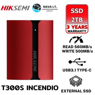 COINSคืน15%⚡FB9JMZV6⚡ HIKSEMI SSD PORTABLE SHIELD T300S 2TB INCENDIO EXTERNAL STORAGE รับประกัน 3ปี