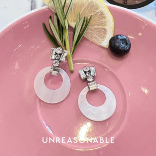 ต่างหู Drop สีขาว ต่างหูคลิป ต่างหูก้านเงินแท้ น้ำหนักเบา สวยใส่สบาย Unreasonable Accessories UA0791-01