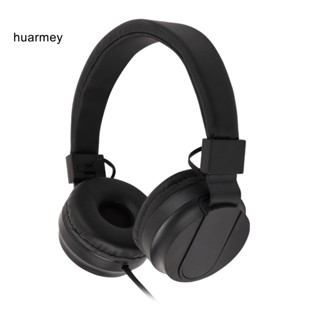 Huarmey ชุดหูฟังสเตอริโอ HiFi เบสหนัก แบบพกพา พับได้ พร้อมไมโครโฟน สําหรับเล่นเกม